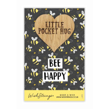 Bee Happy Bumblebee Little Pocket Hug Wish Token Keepsake Gift Idea