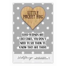 Good Friends Are Like Stars Little Pocket Hug Wish Token Keepsake Gift Idea