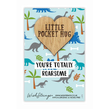You're Totally Roarsome Little Pocket Hug Wish Token Keepsake Gift Idea