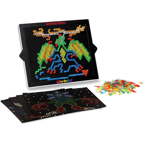 Lite Brite Stranger Things Special Edition - Best of 4 Seasons - Featuring Icons & Themes from The Netflix Series Includes High Definition Grid 1