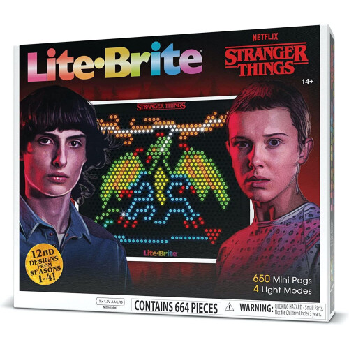 Lite Brite Stranger Things Special Edition - Best of 4 Seasons - Featuring Icons & Themes from The Netflix Series Includes High Definition Grid 2