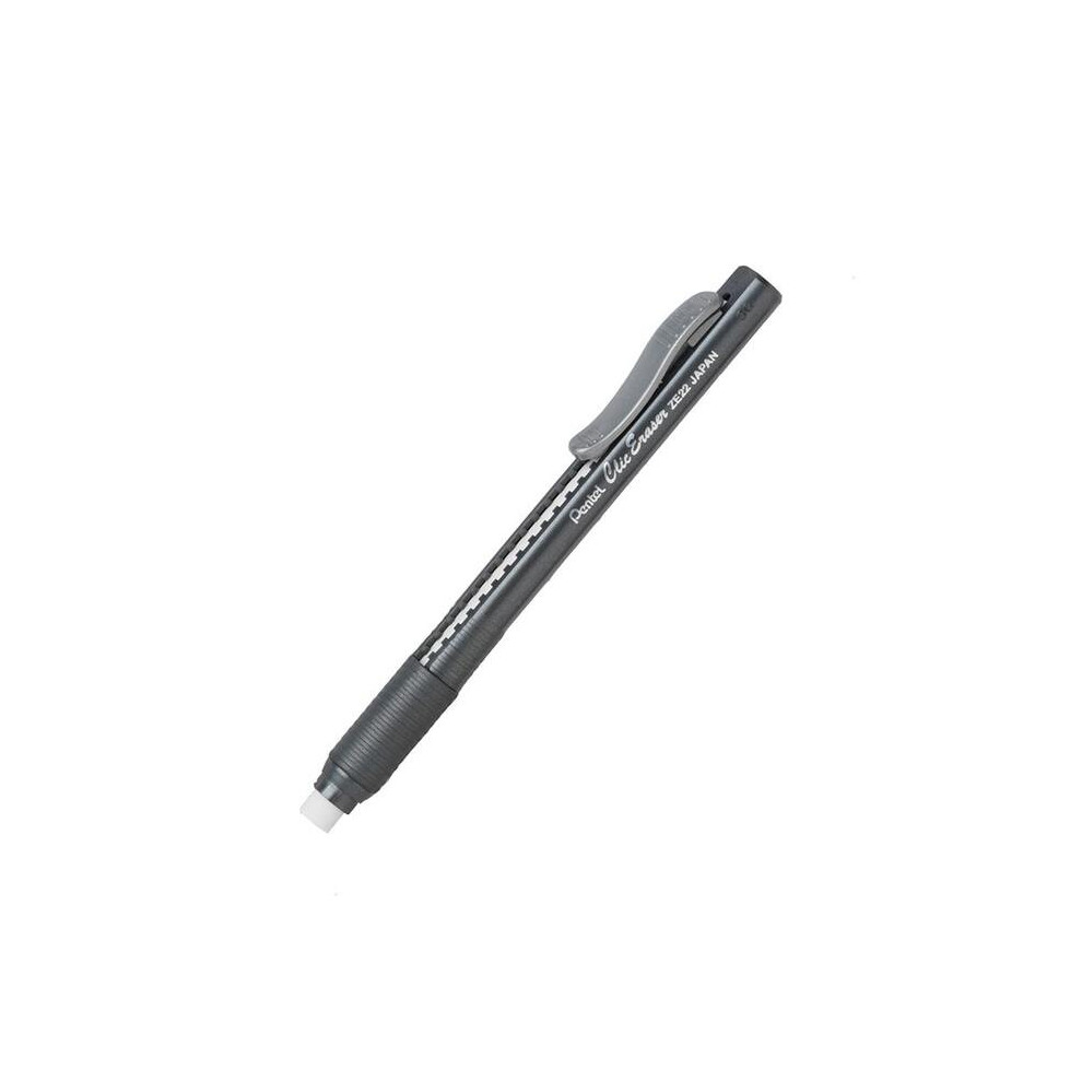 Pentel Of America Penze22a-12 Clic Erasers Grip Barrel - 12 Each Black