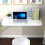 aleawol Wall Mounted Table Folding Floating Laptop Desk Fold-Down Work Table (White 60x40cm) 1