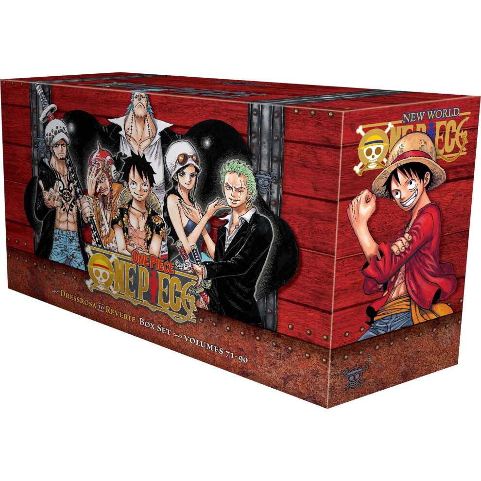 One Piece Box Set 4 Dressrosa to Reverie: Volumes 71-90 with Premium