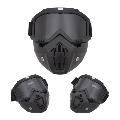 (Grey) Modular Mask Detachable Goggles 2