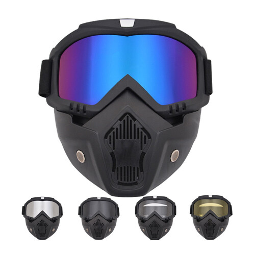 (Yellow) Modular Mask Detachable Goggles 1