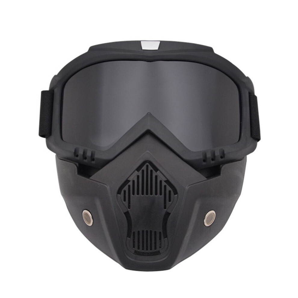 (Grey) Modular Mask Detachable Goggles