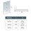 AICA (350x1400mm) Corner Fixed Bath Shower Screen Over Bath Square 4