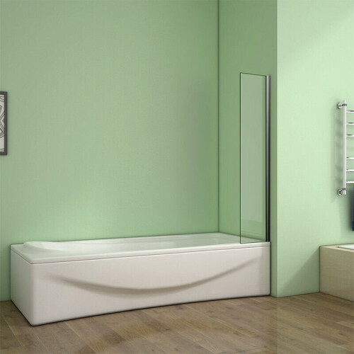 AICA (350x1400mm) Corner Fixed Bath Shower Screen Over Bath Square