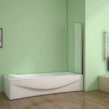 (700x1400mm) Corner Fixed Bath Shower Screen Over Bath Square
