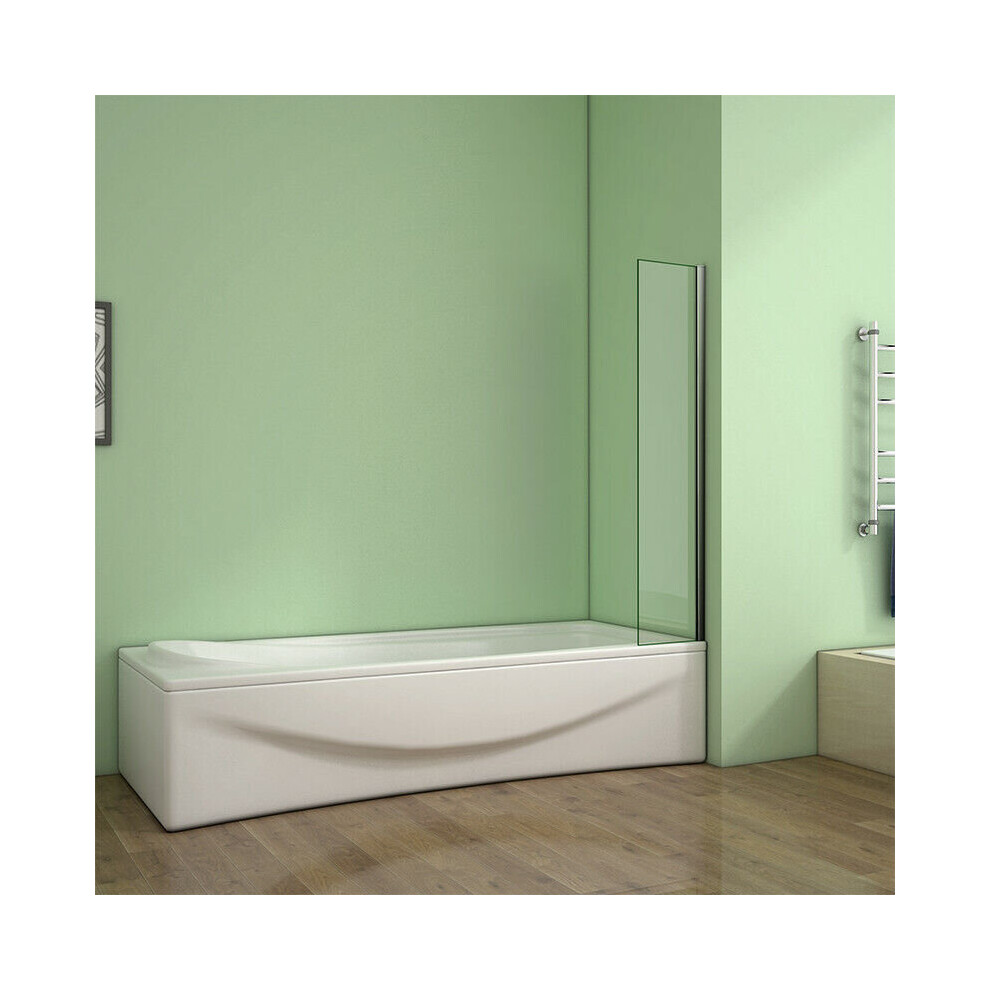 Aica (700X1400mm) Corner Fixed Bath Shower Screen Over Bath Square