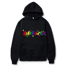 (Black, M) Heartstopper Rainbow Hoodie Printed Hoodie For Men And Women