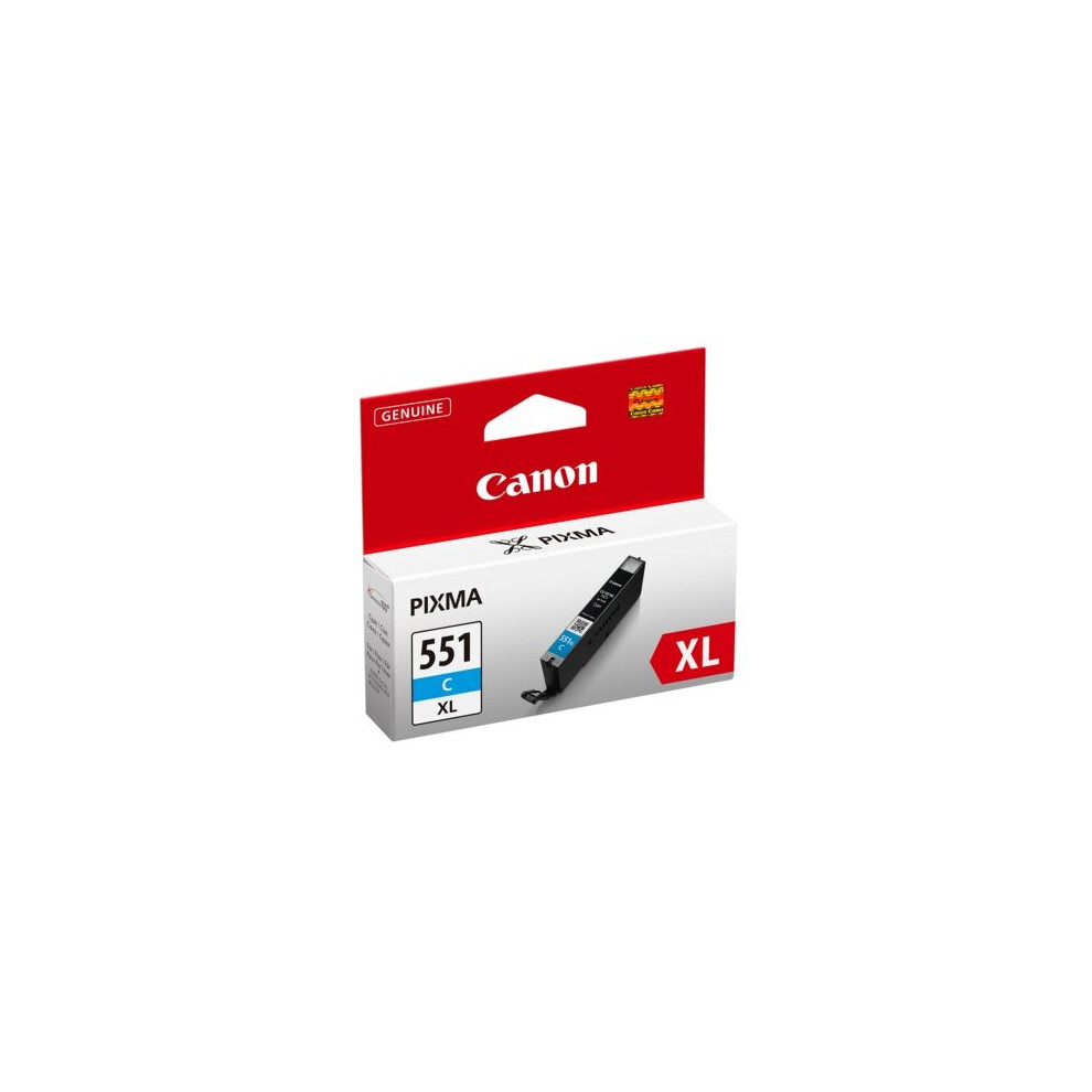 Canon CLI-551 CXL - 6444B001 - 1 x Cyan - High Yield - Ink tank - For PIXMA iP8750,iX6850,MG5550,MG5650,MG5655,MG6450,MG
