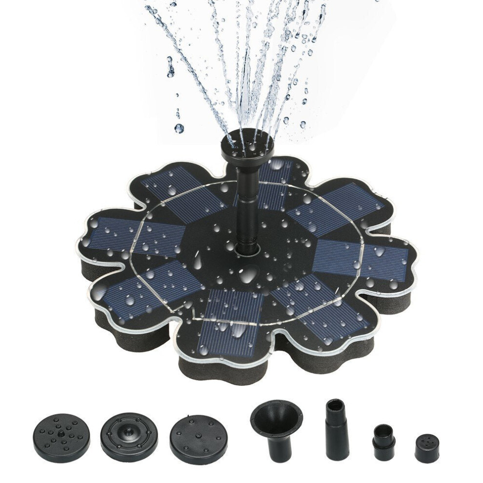 Solar Power Fountain Flower-shape Panel Energy-saving Water Pump 195mm/7.68