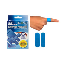 50 Blue Catering Plasters Latex Free Breathable Flexible Plasters