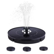 2.5W Solar Water Pump Fountain Floating Outdoor Pool Circular Fountains with 6 LED Lights