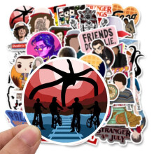 50Pcs/Set Stranger Things Stickers Trolley Box Car Waterproof Graffiti Stickers