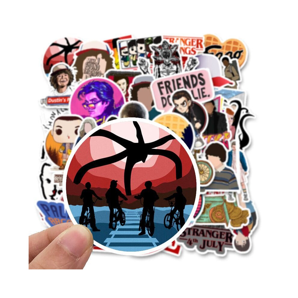 50Pcs/Set Stranger Things Stickers Trolley Box Car Waterproof Graffiti Stickers