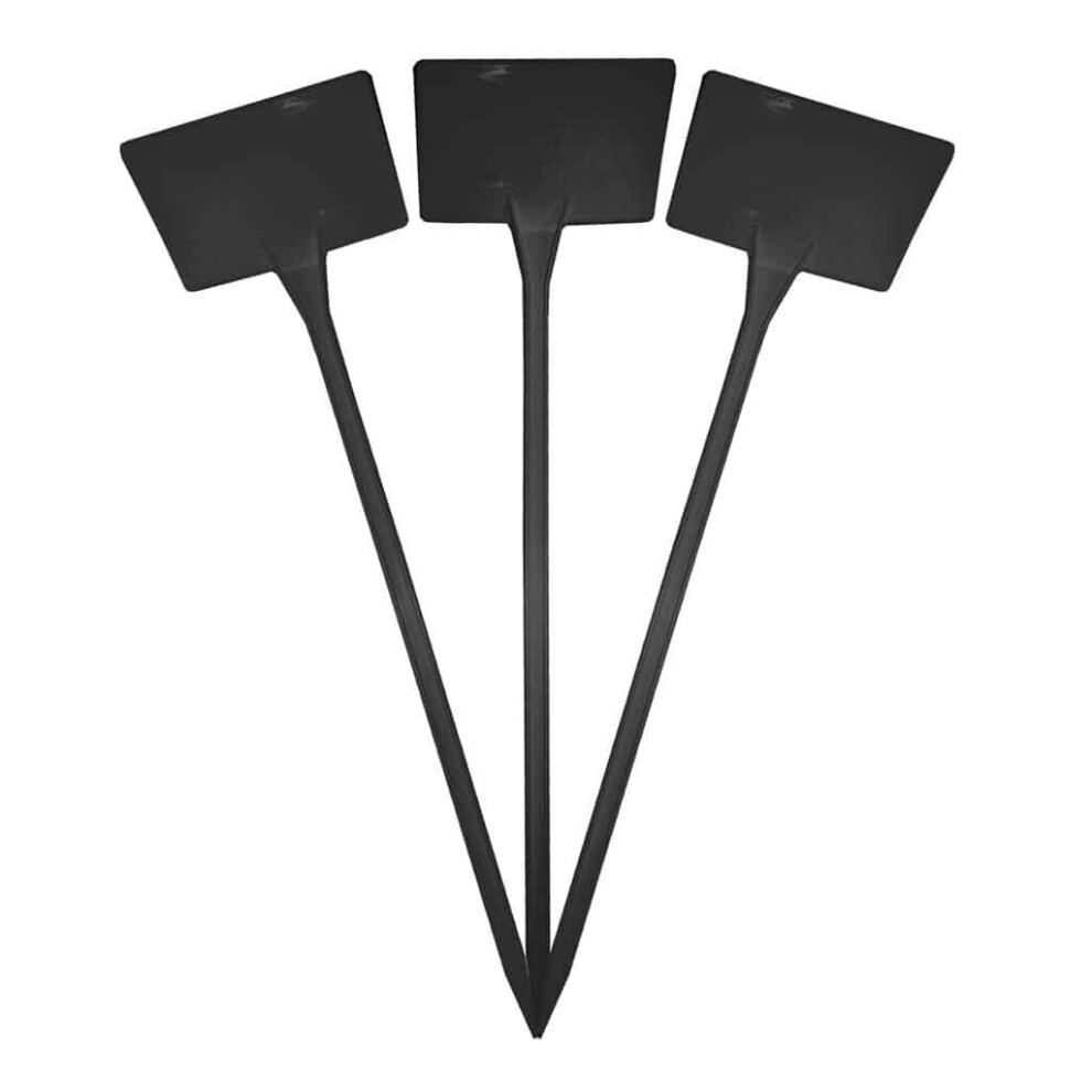 (15" 40cm Angle Head x 50, Black) Elixir Gardens Flower Stick in T-Labels Plant Tags With Angled Head/Writing Area | Various sizes and colours availab-image-OPC-P9H5KMD-NEW