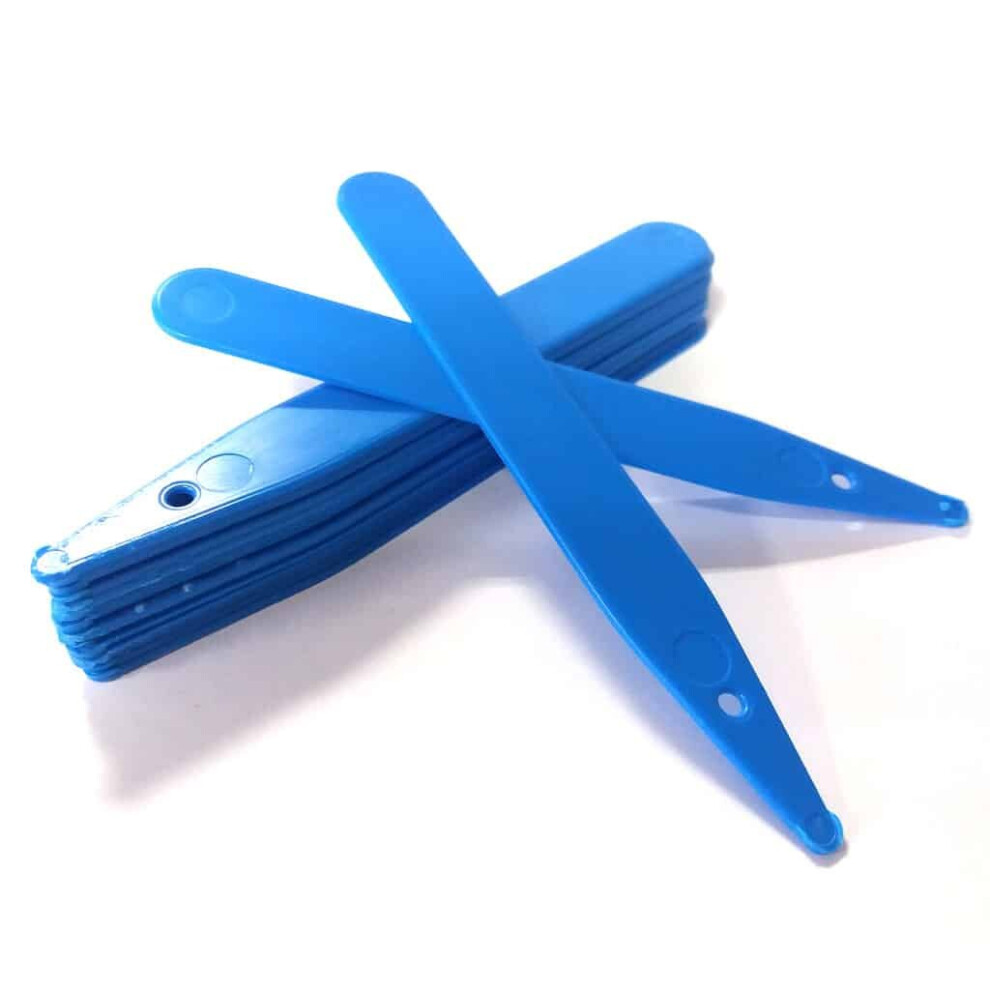 (4" 10cm x 500, Blue) Elixir Gardens Stick In Plastic Plant Labels / Tags | Various Sizes and colours available | Qty's 50 - 1000