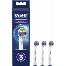 Oral-B 3D White Heads For Electric Toothbrush Round Head With CleanMaximiser Technology Pack of 3