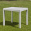 (White ) Rectangle Garden Plastic Patio Dining Bench Whether Proof Table Indoor Outdoors 2