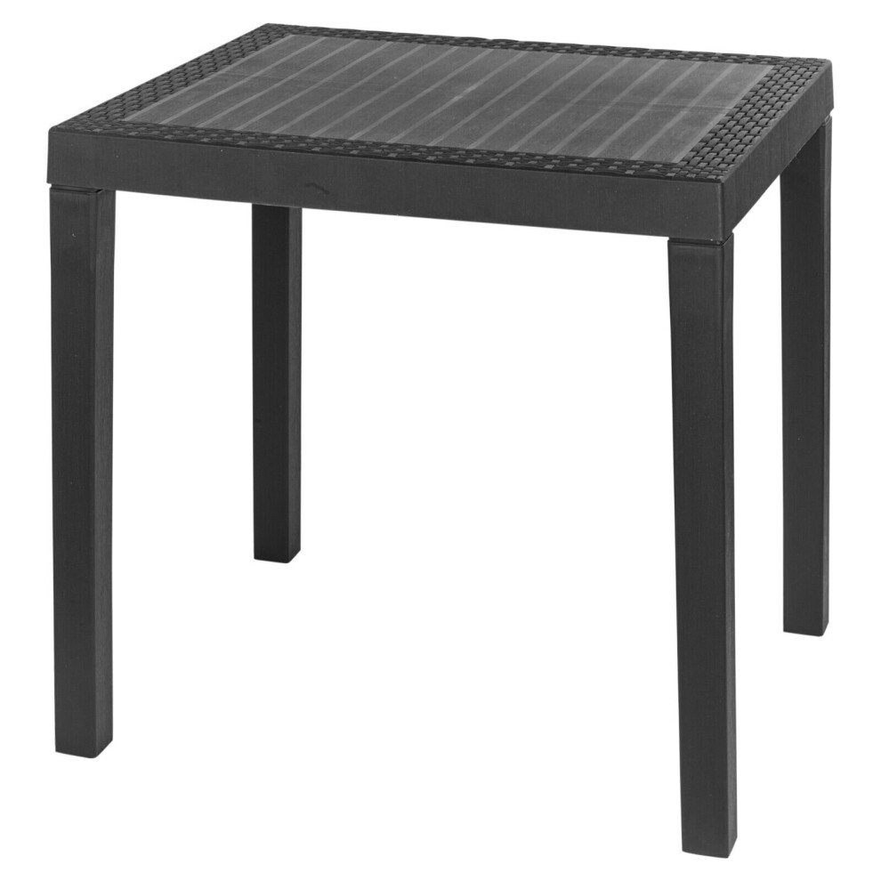 (Anthracite ) Rectangle Garden Plastic Patio Dining Bench Whether Proof Table Indoor Outdoors