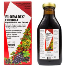 Floradix Liquid Iron & Vitamin Formula 500ml - Pack of 4