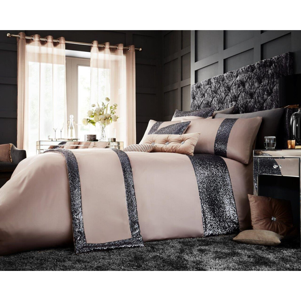 Smart Living Wholesale Ltd (Double, Chambray) Luxury Glamorous Duvet Cover Bedding Set