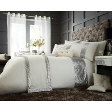 (Double, Cream) Luxury Glamorous Duvet Cover Bedding Set