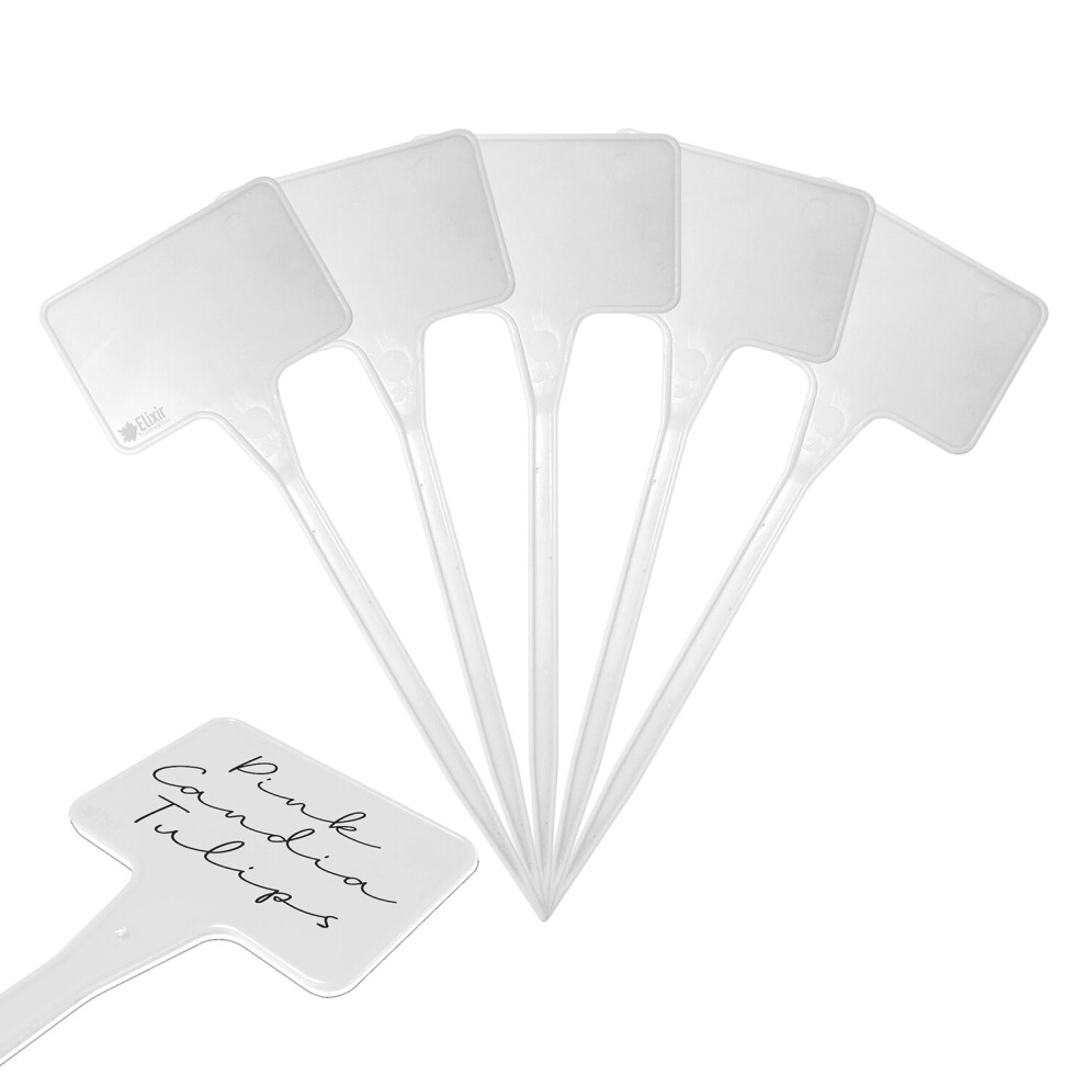 (12" 30cm x 200, White) Elixir Gardens Stick In Plastic Plant T-Labels / Tags | Various Sizes and colours available | Qty's 50 - 1000-image-OPC-P9H5KSW-NEW