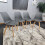 Set of 4 grey  plastic leather padded Chairs 5