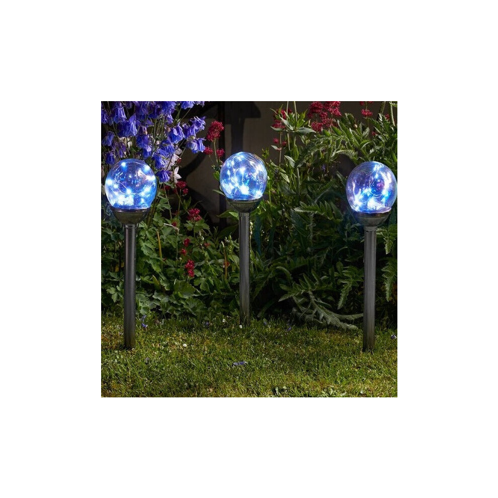 Firefly Opal Glass Orb Solar Stake Light Smart Garden
