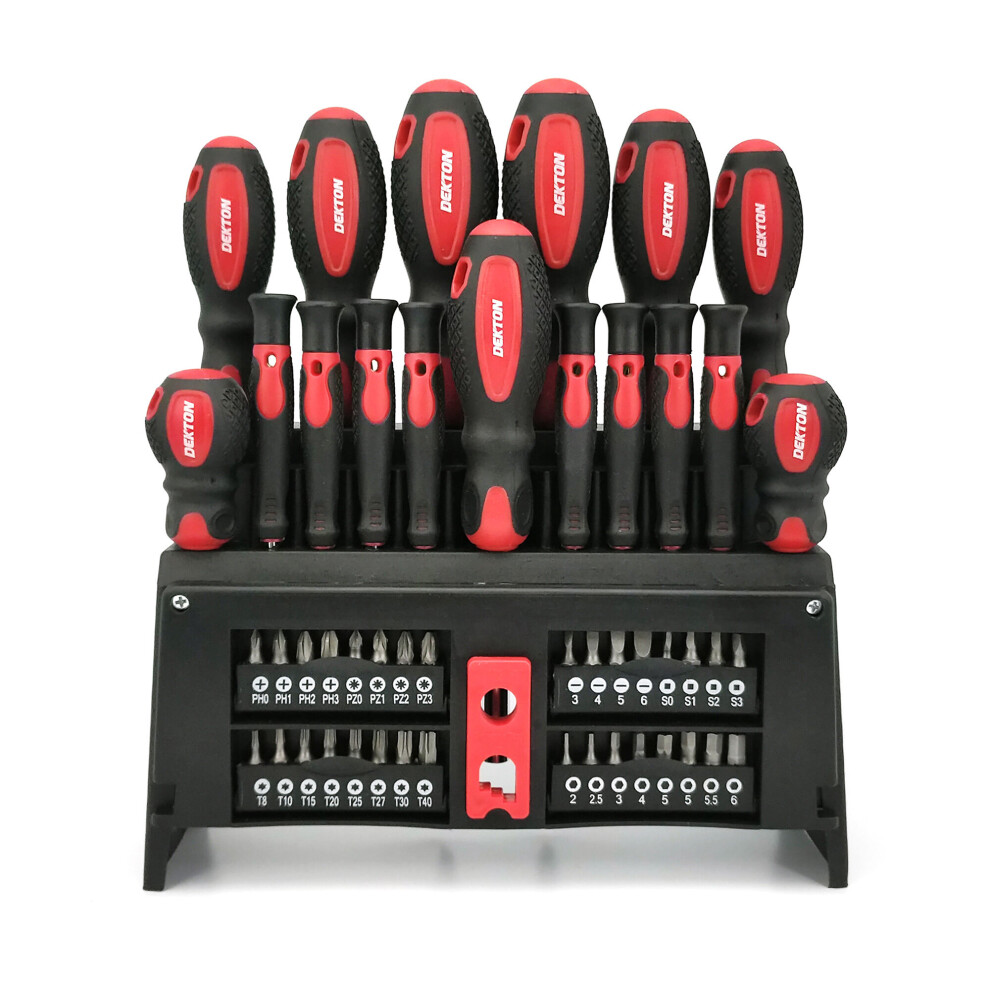 Dekton 50Pc Magnetic Precision Torx Pozi Hex Slotted Phillips Screwdriver Set 5055441445328