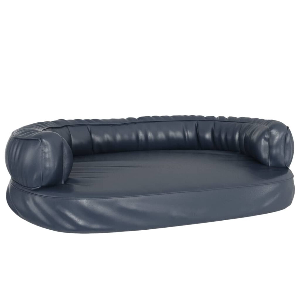 (dark blue, 88 x 65 cm) vidaXL Ergonomic Foam Dog Bed Faux Leather Pet Sofa Multi Colours Multi Sizes