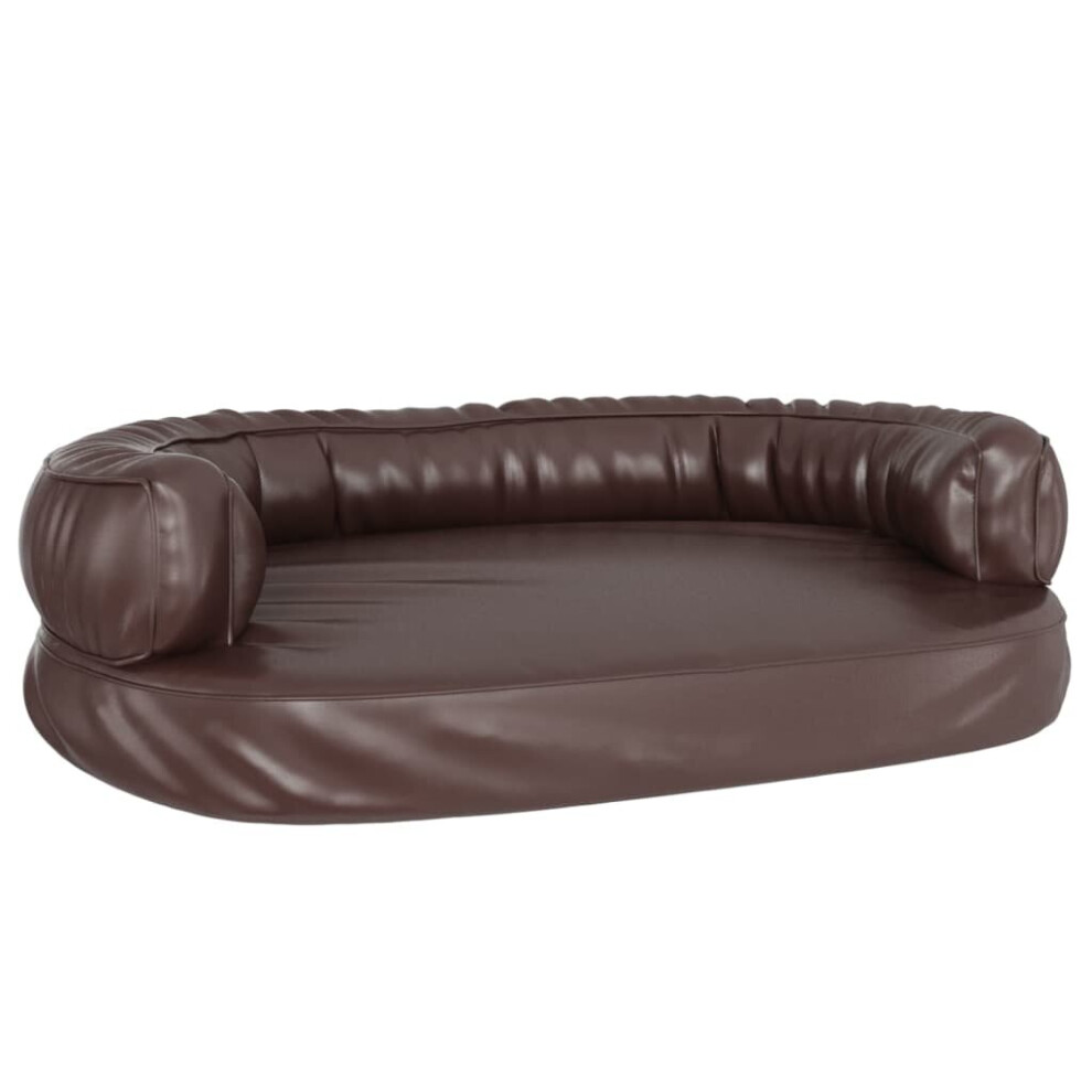 (brown, 88 x 65 cm) vidaXL Ergonomic Foam Dog Bed Faux Leather Pet Sofa Multi Colours Multi Sizes