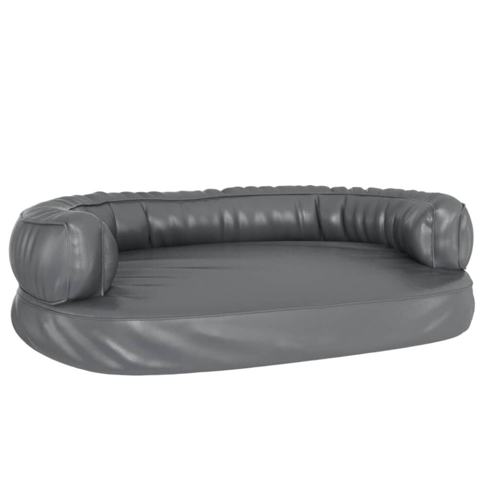 (grey, 88 x 65 cm) vidaXL Ergonomic Foam Dog Bed Faux Leather Pet Sofa Multi Colours Multi Sizes