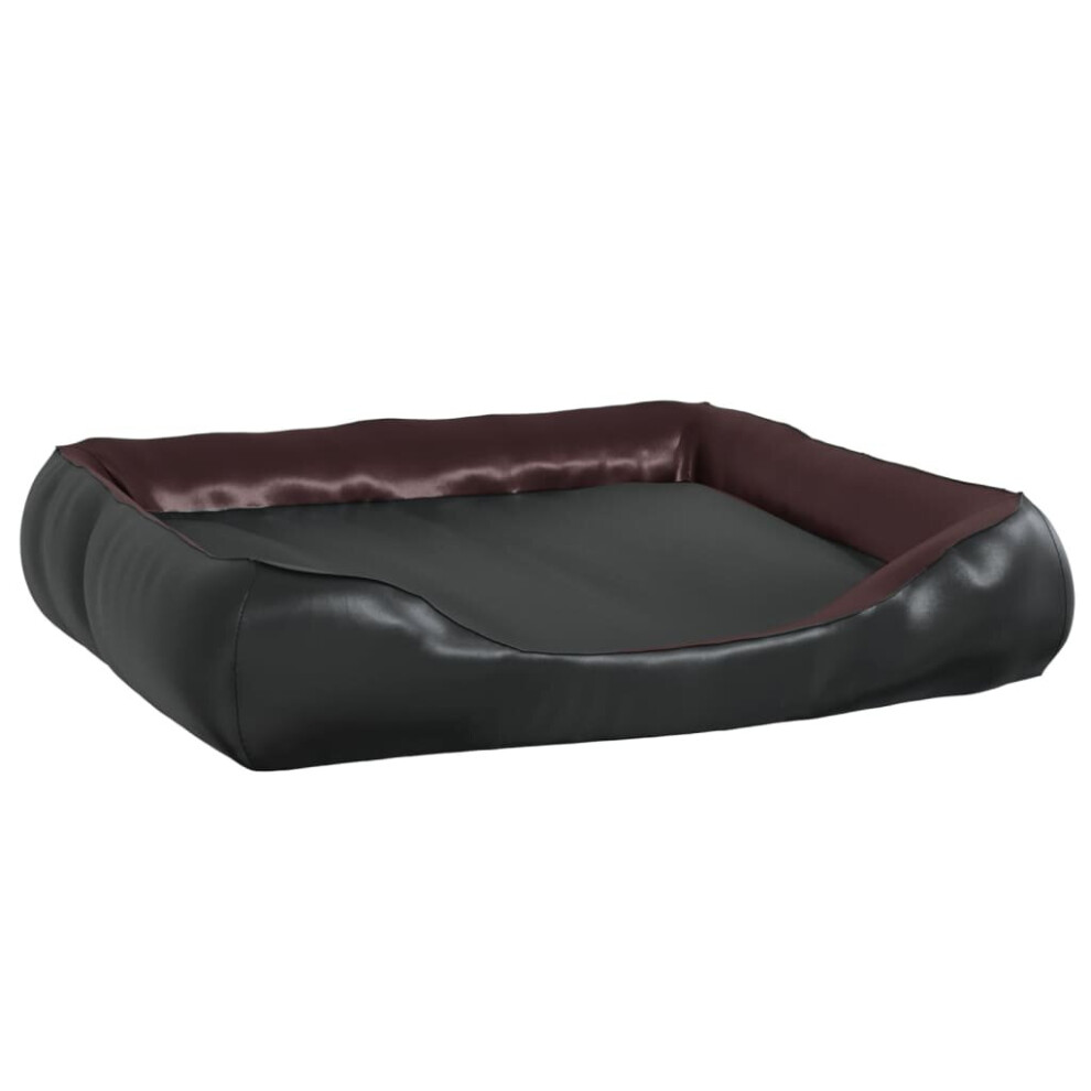 (black and brown, 80 x 68 x 23 cm) vidaXL Dog Bed Faux Leather Pet Cushion Basket Sofa Multi Colours Multi Sizes