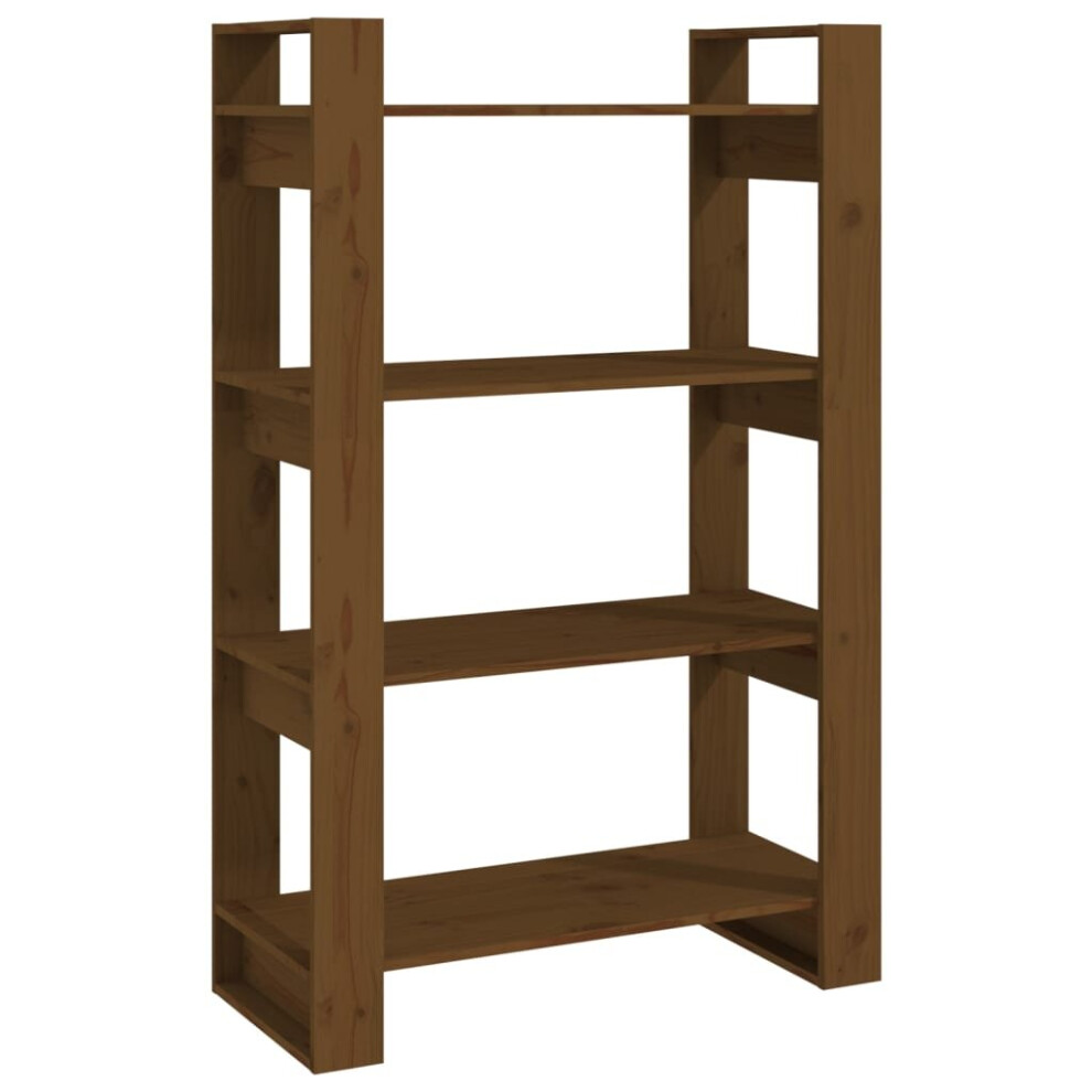 Vidaxl (Honey Brown) Solid Wood Pine Book Cabinet/Room Divider Rack Book Shelf Multi Colours