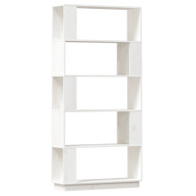 (white) vidaXL Solid Wood Pine Book Cabinet/Room Divider Bookcase Rack Multi Colours