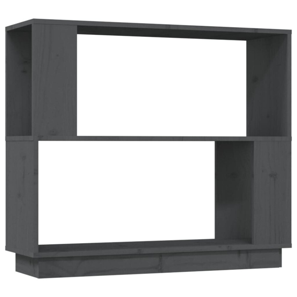 Vidaxl (Grey) Solid Wood Pine Book Cabinet/Room Divider Rack Book Shelf Multi Colours