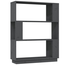 (grey) vidaXL Solid Wood Pine Book Cabinet/Room Divider Rack Book Shelf Multi Colours