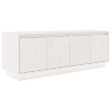 (white) vidaXL Solid Wood Pine TV Cabinet Living Room Media Unit Stand Multi Colours