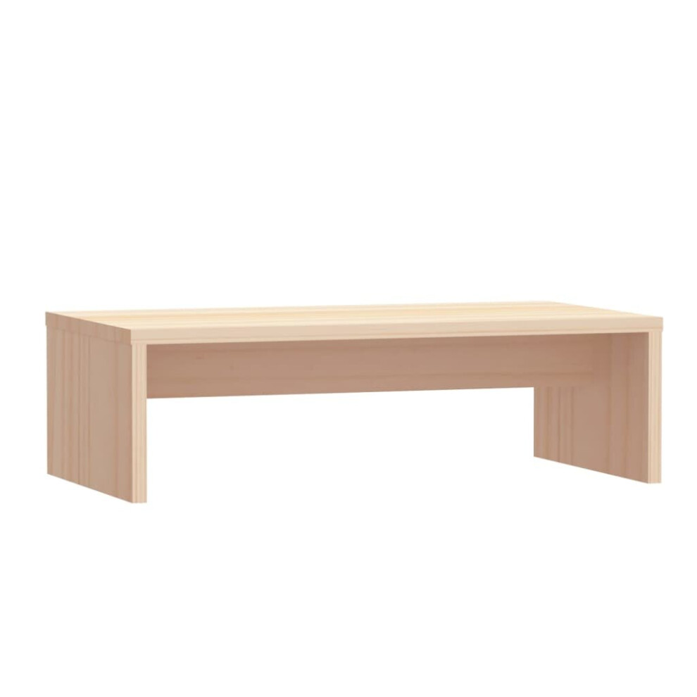 Vidaxl (Brown) Monitor Stand Laptop Desktop Screen Riser Display Shelf Solid Wood Pine