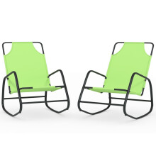 (green, 2) vidaXL Rocking Sun Loungers Garden Sun Bed Outdoor Day Bed Steel and Textilene