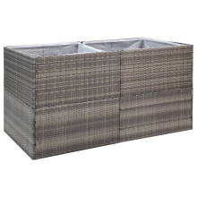 (grey, 157 x 80 x 80 cm) vidaXL Garden Planter Outdoor Planter Flower Patio Pot Plant Box Poly Rattan