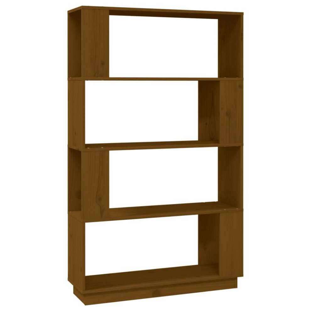 Vidaxl (Honey Brown) Solid Wood Pine Book Cabinet/Room Divider Storage Rack Multi Colours