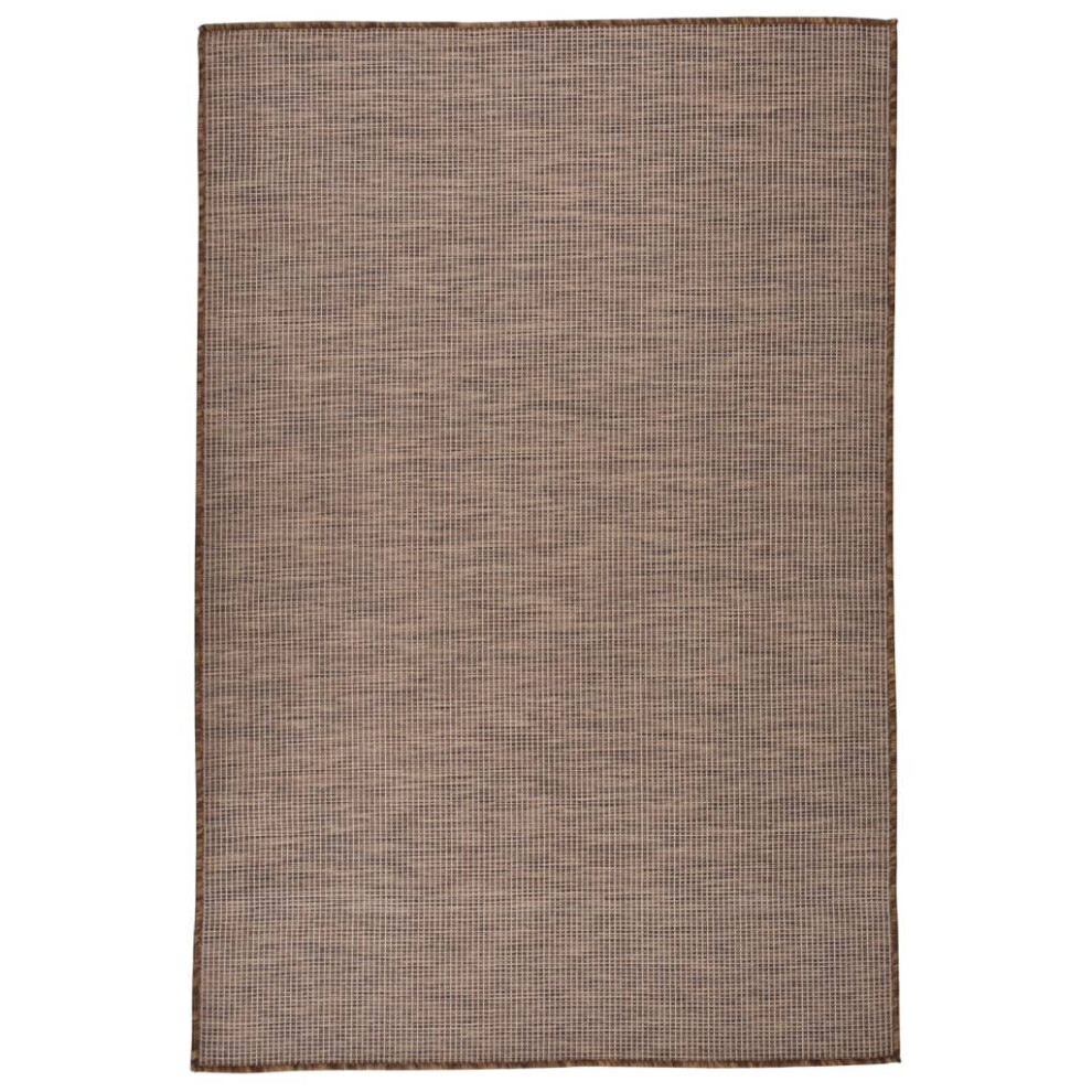 (brown, 120 x 170 cm) vidaXL Outdoor Flatweave Rug Patio Garden Runner Mat Area Rug Floor Carpet