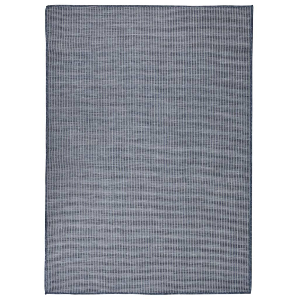 Vidaxl (Blue, 200 X 280 Cm) Outdoor Flatweave Rug Patio Garden Runner Mat Area Rug Floor Carpet