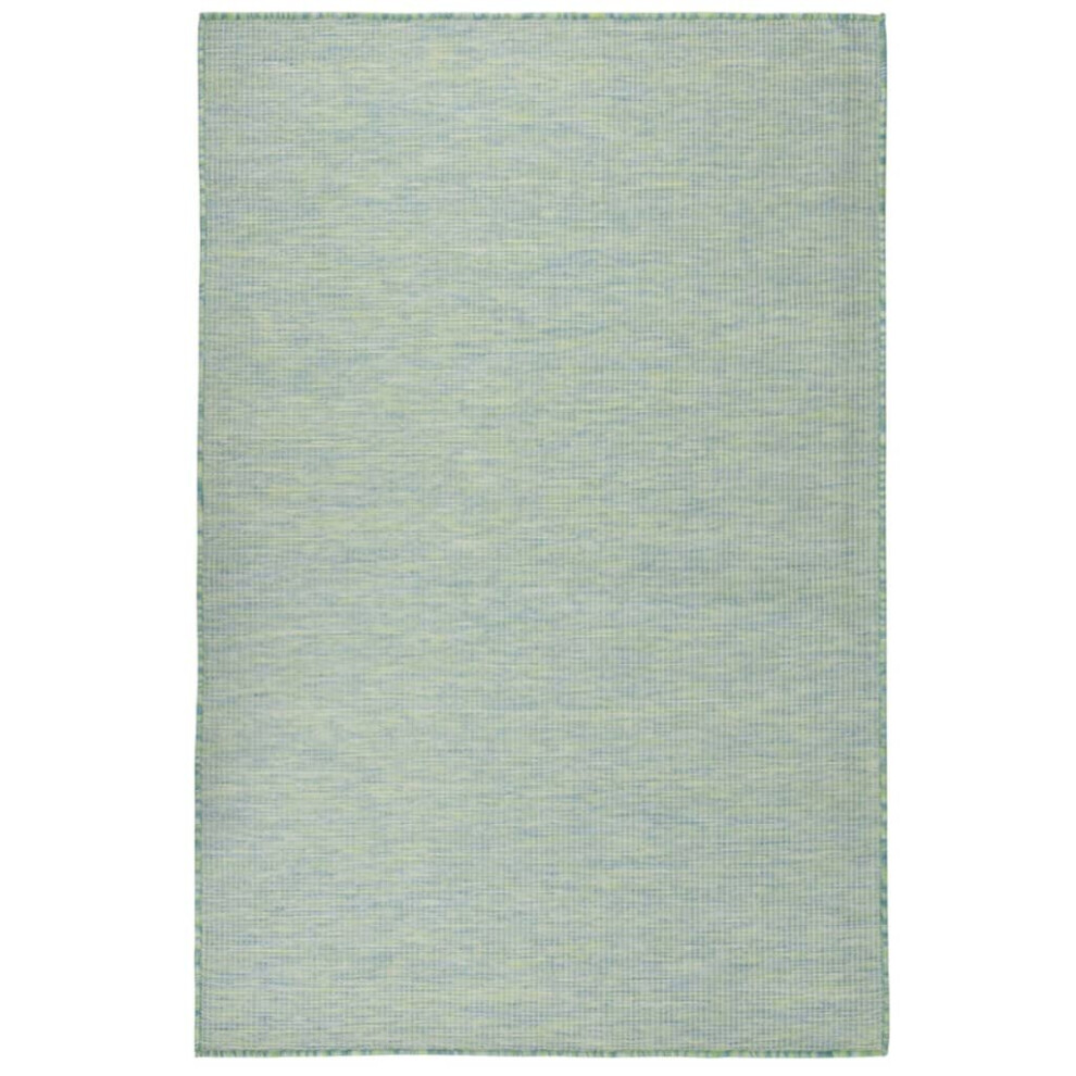 (turquoise, 120 x 170 cm) vidaXL Outdoor Flatweave Rug Patio Garden Runner Mat Area Rug Floor Carpet